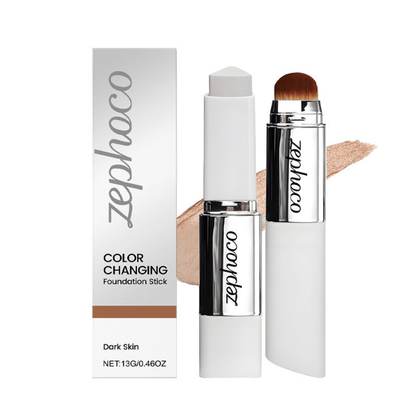 Zephoco Glass Skin Dual-Ended Foundation Stick with Brush