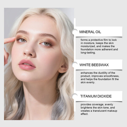 Zephoco Glass Skin Dual-Ended Foundation Stick with Brush